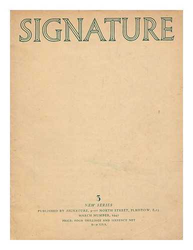 SIMON, OLIVER (1895-1956) - Signature : a quadrimestrial of typography and graphic arts / edited by Oliver Simon. New Series No. 3 - 1947