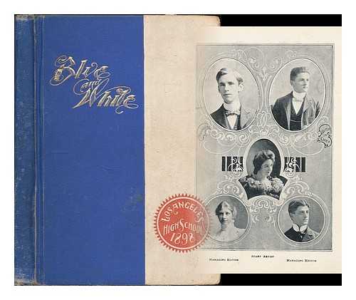 LOS ANGELES HIGH SCHOOL - Blue and white : Los Angeles High School 1898