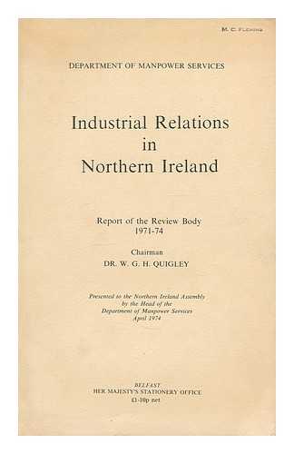 NORTHERN IRELAND. REVIEW BODY ON INDUSTRIAL RELATIONS IN NORTHERN IRELAND. BATES, JAMES A. ROBERTSON, NORMAN. SAMS, K. I. - Industrial relations in Northern Ireland : report of the Review Body, 1971-74 : supplement / edited by J.A. Bates, N. Robertson, K.I. Sams