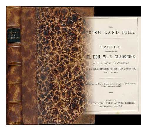 GLADSTONE, W. E. (1809-1898) [ET AL.] - Speeches and Addresses [A collection of 19th century political pamphlets professionally bound in 1 volume]