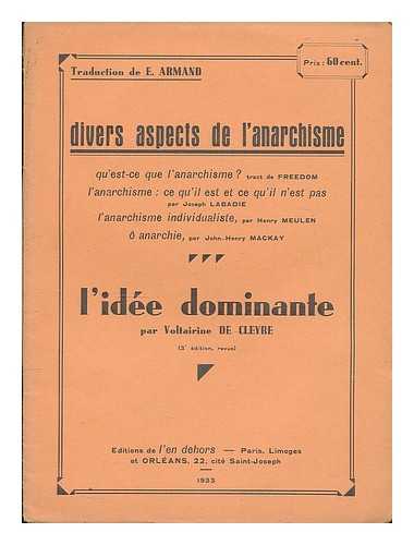 LABADIE, JOSEPH [ET AL.] - Qu'est-ce que l'anarchisme? Divers aspect de l'anrachisme