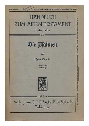 Schmidt, Hans (1877-1953) - Die Psalmen : Bogen 11 - 17 / von Hans Schmidt
