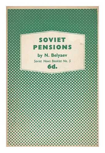 BELIAEV, N. - Soviet pensions