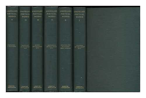 LONGFELLOW, HENRY WADSWORTH - The poetical works of Henry Wadsworth Longfellow, with bibliographical and critical notes. [complete in 6 volumes]