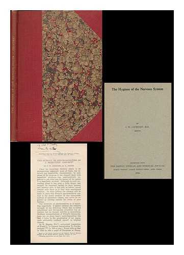 COURTNEY, J. W. (B. 1868) - Some aspects of forensic psychiatry / The hygiene of the nervous system / The nullity of psychoanalysis as a scientific concept [3 offprints from the Boston Medical and Surgical Journal by J. W. Courtney]