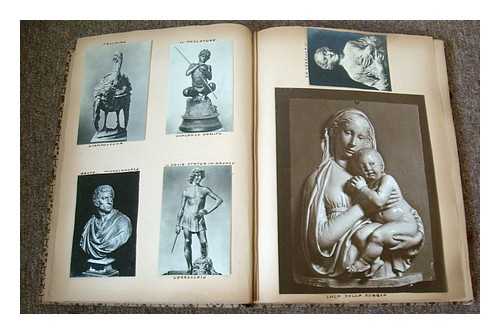 UNKNOWN PHOTOGRAPHER - Personal scrapbook of art in Italy : 2 volumes of photographs and postcards