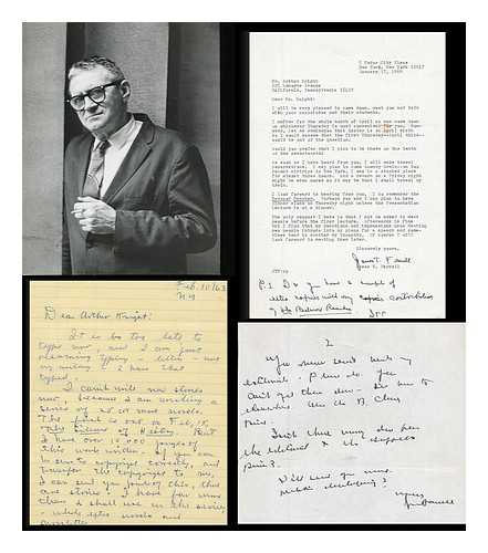 FARRELL, JAMES T. (1904-1979) - James T. Farrell : small archive of original correspondence, letters and promotional material