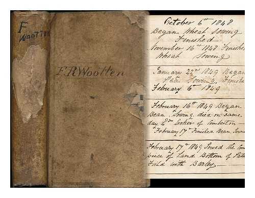 WOOTTEN, FRED ROBERT - Farmer's account book and diary, 1846-1856 / Fred Robert Wootten