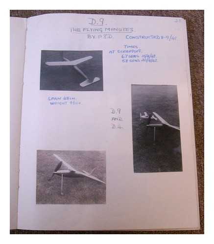 DAY, P. J. - An album of model aircraft photographs compiled by P. J. Day [personal scrapbook, 1942]