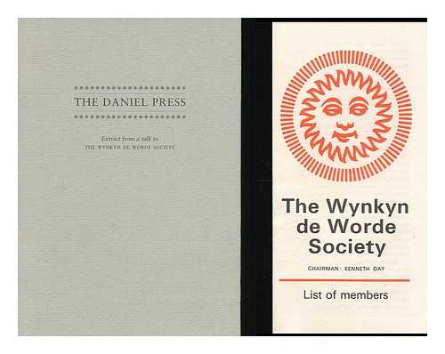 WYNKYN DE WORDE SOCIETY - The Wynkyn de Worde Society : membership lists, dinner invitations, meeting schedules and related ephemera, 1963-1996