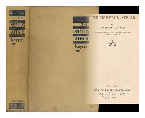 KAYSER, JAQUES - The Dreyfus Affair