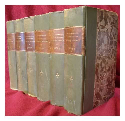 LIBRAIRIE MORGAND ET FATOUT - Bulletin Mensuel de la Librairie Morgand et Fatout : 1876-1895 [36 issues bound in 6 volumes]