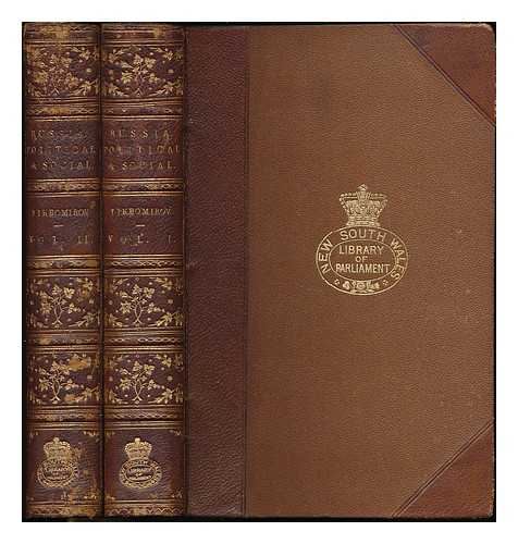 TIKHOMIROV, LEV ALEKSANDROVICH (1852-1923). AVELING, EDWARD BIBBINS, TR. (1851-1898) - Russia, political and social