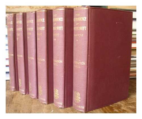 SWIFT, JONATHAN (1667-1745). BALL, FRANCIS ELRINGTON (1863-1928) - The correspondence of Jonathan Swift, D. D. / edited by F. Elrington Ball ; with an introduction by J. H. Bernard - Complete in 6 volumes