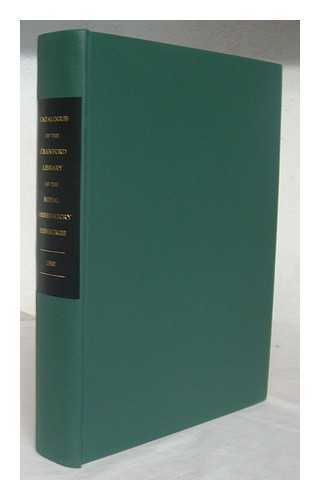ROYAL OBSERVATORY, EDINBURGH - Catalogue of the Crawford library of the Royal Observatory, Edinburgh
