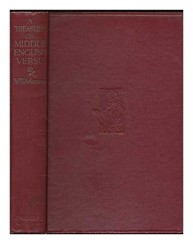 ADAMSON, MARGOT ROBERT - A treasury of Middle English verse / selected and rendered into modern English by Margot Robert Adamson