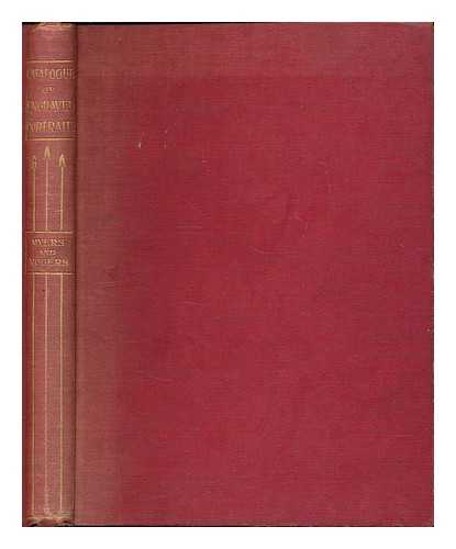 MYERS & ROGERS - Catalogue of engraved portraits of noted personages, principally connected with the history, literature, arts and genealogy of Great Britain : With brief biographical notes, and a topographical index. Illustrated with portraits.