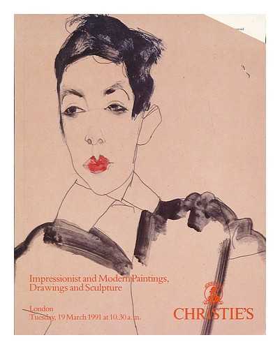 CHRISTIE'S, LONDON - Impressionist and modern paintings, drawings and sculpture : London, Tuesday 19 March 1991. [auction catalogue]