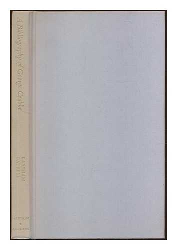 BAREHAM, TONY - A bibliography of George Crabbe / T. Bareham & S. Gatrell