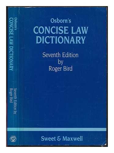 OSBORN, PERCY GEORGE - Osborn's Concise law dictionary