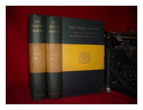 PAGET, ARTHUR HENRY FITZROY SIR (1771-1840) - The Paget papers : diplomatic and other correspondence of Sir Arthur Paget, 1794-1807 (with two appendices 1808 & 1821-1829) / arranged and edited by Sir Augustus B. Paget ; with notes by Mrs. J.R. Green. TWO VOLUMES