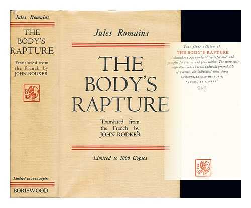 ROMAINS, JULES (1885-1972) - The body's rapture