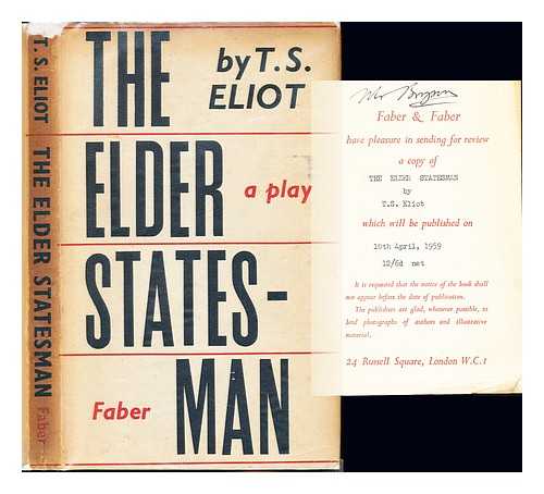 Eliot, Thomas Stearns (1888-1965) - The elder statesman : a play
