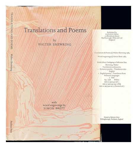 SHEWRING, WALTER - Translations and poems