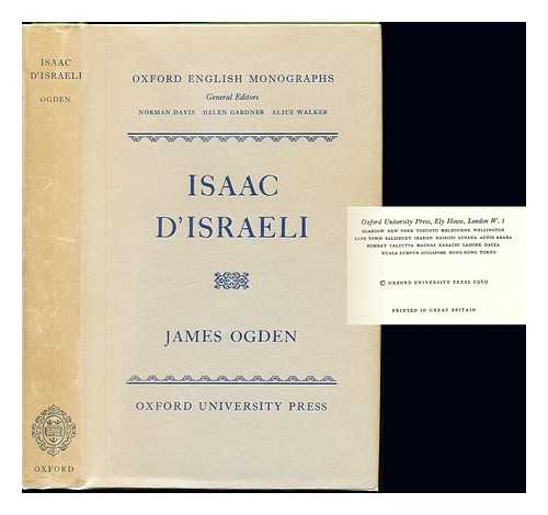 OGDEN, JAMES - Isaac D'Israeli