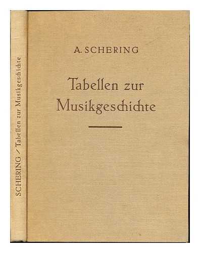 SCHERING, ARNOLD (1877-1941). BREITKOPF & HRTEL - Tabellen zur Musikgeschichte : ein Hilfsbuch beim Studium der Musikgeschichte / von Arnold Schering