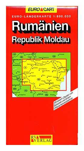 EURO MAPS - Romania, Moldavia. Scale 1:800,000. Euro Country Map