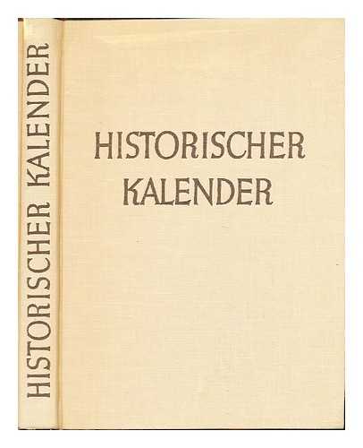 LAUER, ERICH O - Historischer Kalender, 1955, mit Gedenktagen der Musikgeschichte