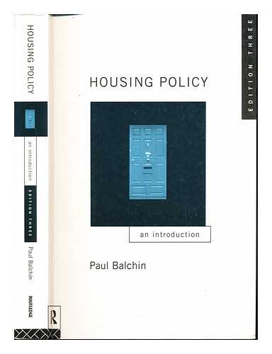 BALCHIN, PAUL N - Housing policy : an introduction