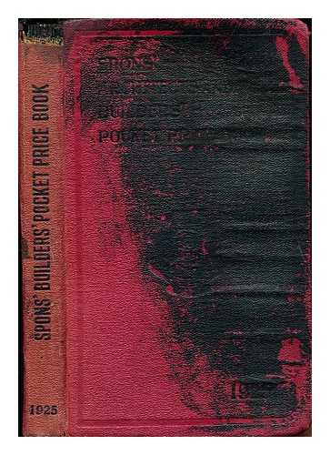 YOUNG, CLYDE - Spons' Architects' and Builders' Pocket Price Book 1925