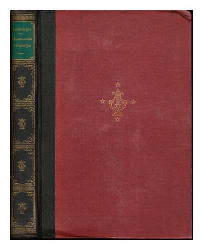 SANDBERGER, ADOLF (1864-1943) - Ausgewhlte Aufstze zur Musikgeschichte