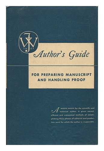 JOHN WILEY & SONS - Author's Guide for Preparing Manuscript and Handling Proof