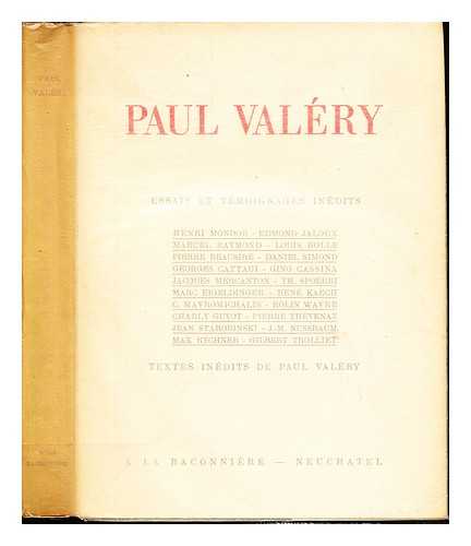 Eigeldinger, Marc - Paul Valery : essais et temoignages inedits, recueillis par Marc Eigeldinger