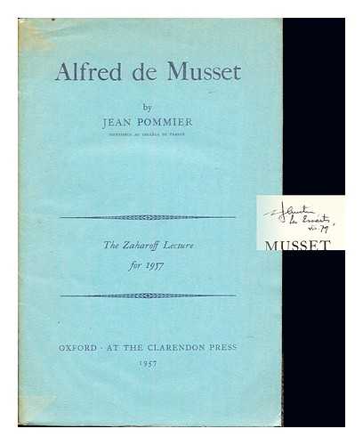 POMMIER, JEAN, (1893-1973) - Alfred de Musset