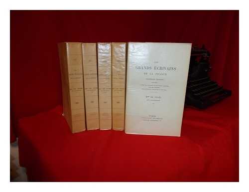 DE STAEL, M - Les Grands crivains de la France. Nouvelles ditions. Complete in five volumes