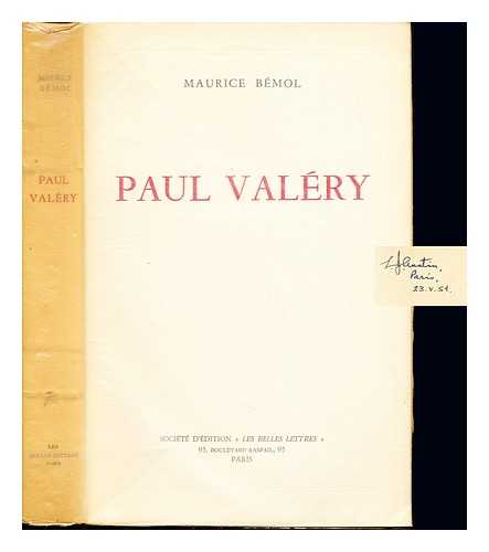 BEMOL, MAURICE (1900-) - Paul Valry