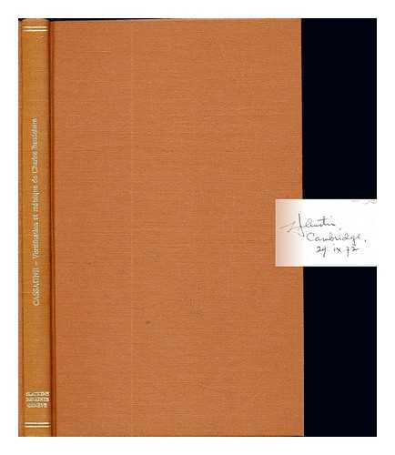 CASSAGNE, ALBERT (1869-1916) - Versification et mtrique de Charles Baudelaire / Albert Cassagne