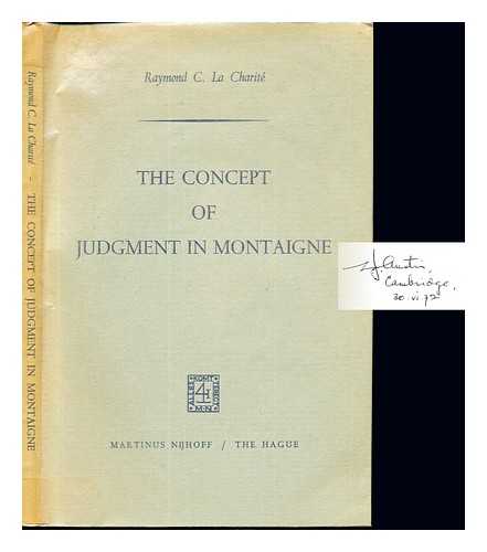 LA CHARIT, RAYMOND C - The concept of judgment in Montaigne