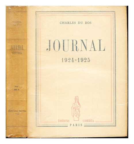 DU BOS, CHARLES - Journal : (1924-1925)