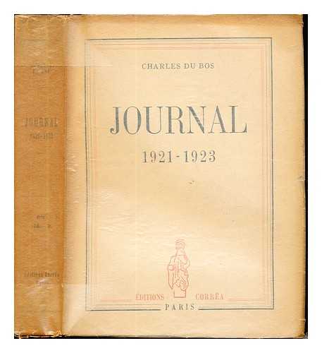 DU BOS, CHARLES - Journal (1921-1923)