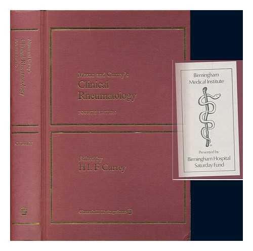 MASON, MICHAEL (1917-1977); CURREY, H. L. F. (HARRY LLOYD FAIRBRIDGE). - Mason and Currey's clinical rheumatology