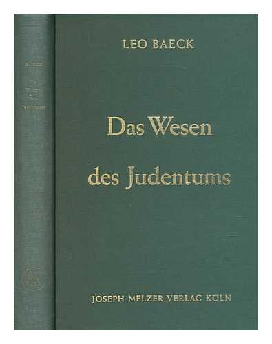 BAECK, LEO (1873-1956) - Das Wesen des Judentums