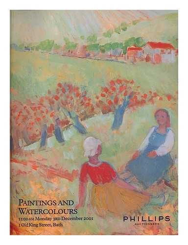 PHILLIPS SON & NEALE (LONDON, ENGLAND) - Paintings and watercolours, 11:00AM Monday 3rd December 2001, 1 Old king Street, Bath