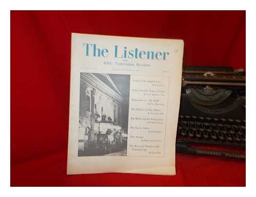 THE LISTENER - The Listener and BBC Television Review. Vol. LXX, No. 1798. Thursday, September 12, 1963