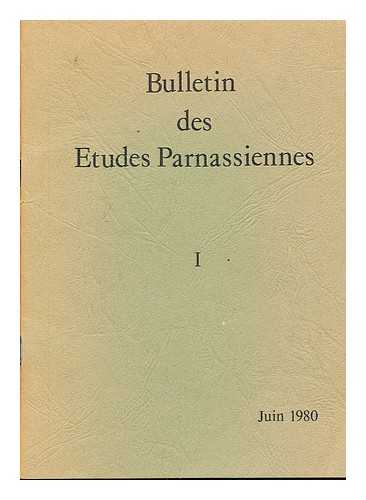 PICH, EDGAR. DELATY, SIMONE - Bulletin des Etudes Parnassiennes I: Juin 1980