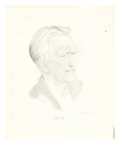 ARMOUR, GILBERT [ARTIST] - Geoffrey Keynes portrait, age 70